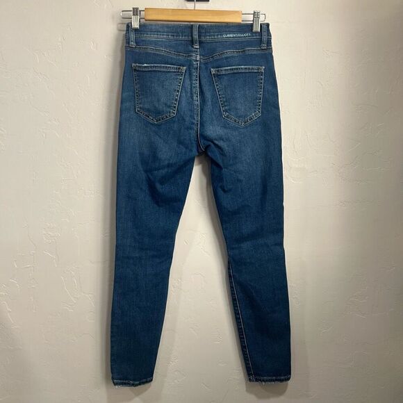 Current Elliott Jeans Womens 26 Skinny Stiletto Mid Rise Distressed Knee Stretch - Picture 4 of 6
